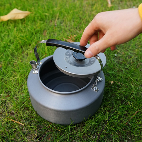 Outdoor kettle set pot outdoor teapot camping aluminum alloy 1.6L large capacity coffee pot portable kettle