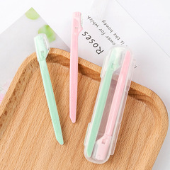 2-Piece Portable Mini Eyebrow Shaver Set for Ladies, Scratch-Resistant Eyebrow Shaver with Stainless Steel Blades, Wholesale