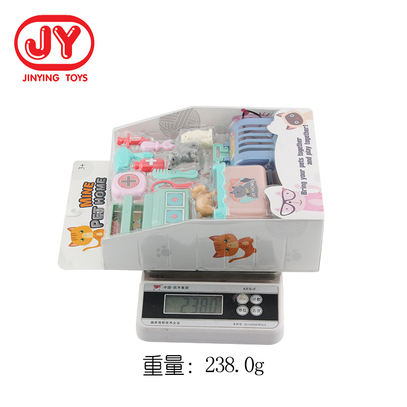 Amazon Venta caliente niños jugar casa juguetes simulación PET CAT Médicos equipo serie ventana caja fábrica al por mayor