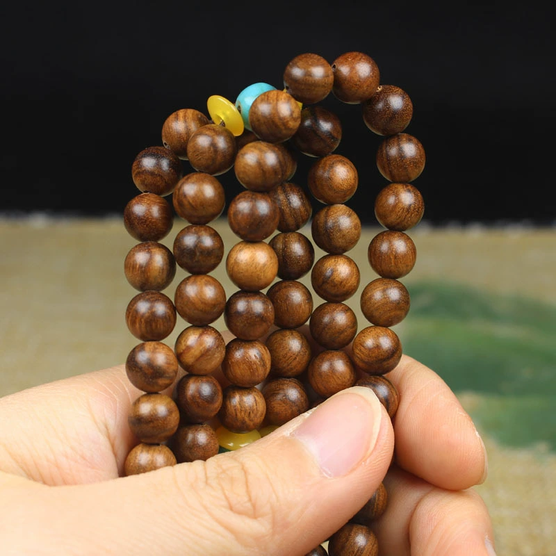 Wooden Rosary Beads, 108 Beads Black Rosewood Bracelet, 6/8/10 mm Meditation Mala