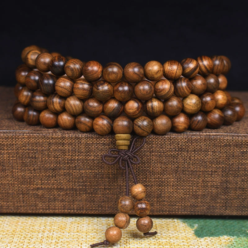 Wooden Rosary Beads, 108 Beads Black Rosewood Bracelet, 6/8/10 mm Meditation Mala