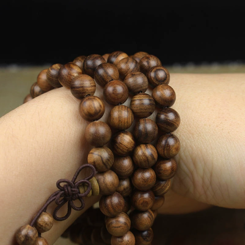 Wooden Rosary Beads, 108 Beads Black Rosewood Bracelet, 6/8/10 mm Meditation Mala