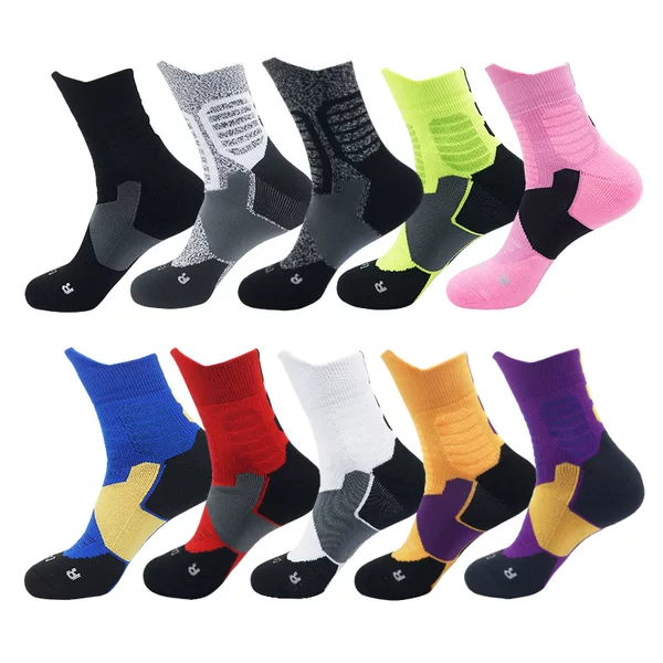 Breathable New Style Basketball Socks Towel Socks Sports Socks Professional Running Training Men's Basketball Socks Middle Tube Elite Socks