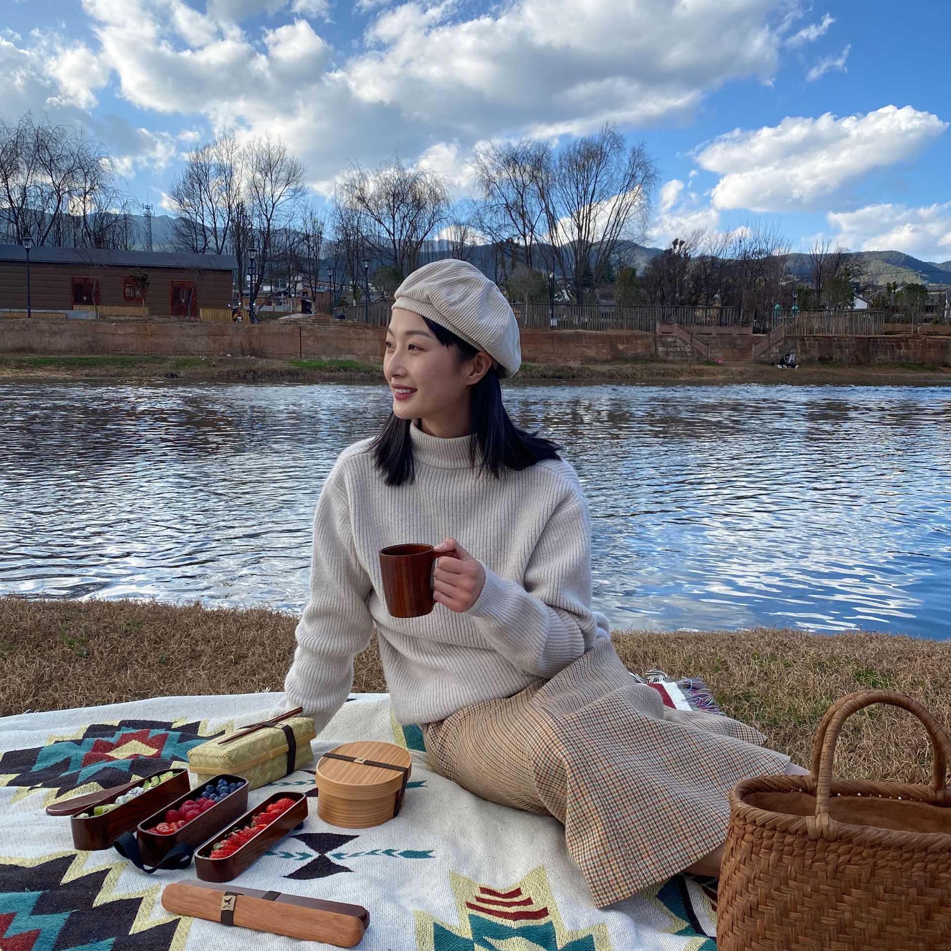 日本木制学生饭盒美食午餐盒日式便当盒双层实木食品盒保鲜盒批发