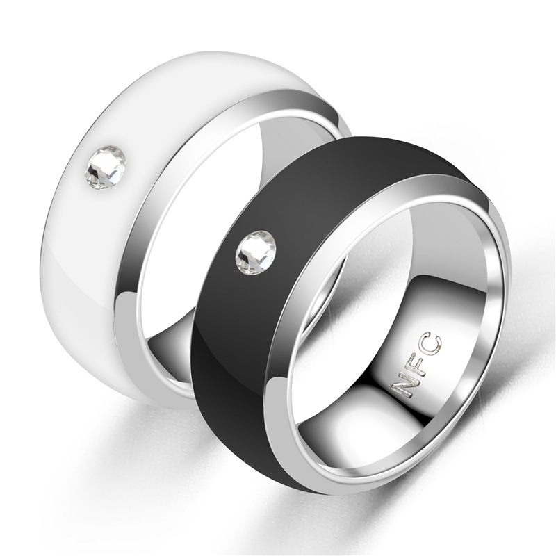 European and American fashion new smart NFC Mobile Phone label Ring fashion Diamond drop ring large quantity of Cong European and American fashion new smart NFC Mobile Phone label Ring fashion Diamond drop ring large quantity of Cong