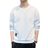 Мужской весенний лонгслив, базовая приятная телу весенняя универсальная толстовка с круглым воротником, 2020, свободный крой