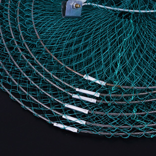 Fishing Net with 3-6 Layers of Soft Steel Wire from South Korea, Anti-Snag Folding Simple Woven Small Fishing Net, Net Bag Fishing Gear
