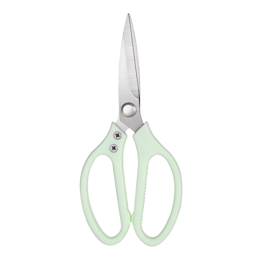 청록색 플라스틱 손잡이 가위(1세대)