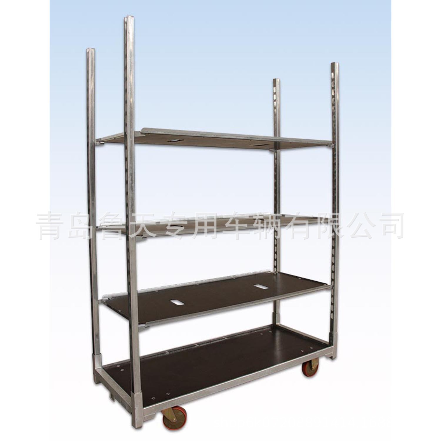 多层胶合板鲜花搬运车 热镀锌花卉台车花卉物流展示架