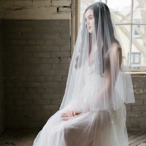 Bridal veil simple single layer Swiss plain yarn 3 meters 1.5 meters short veil 5 meters extra long soft veil wedding dress new style