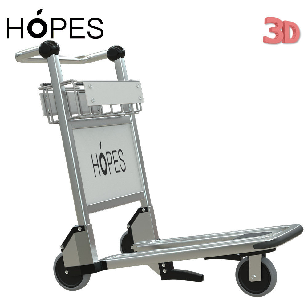 机场手推车 不锈钢/铝合金机场行李车 机场搬运车酒店行李车 批发