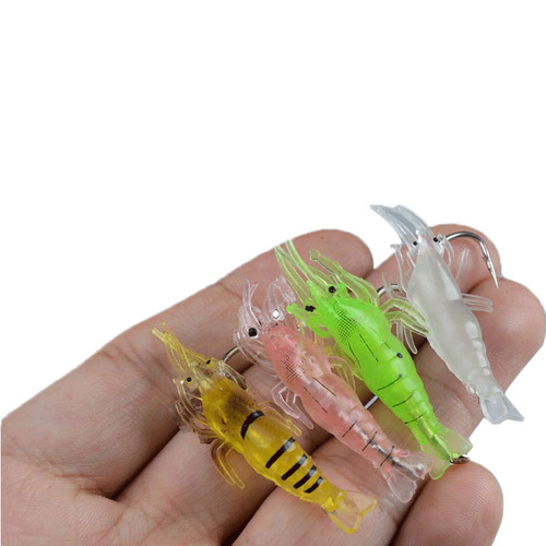 Luya freshwater Luya fake bait soft bait curly tail maggot/shrimp/imitation bait bionic bait Texas fishing group cocked black fish