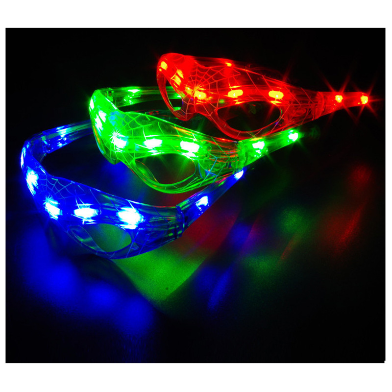Luminous glasses flash Spider-Man glasses ball concert bar props gifts children's toys wholesale