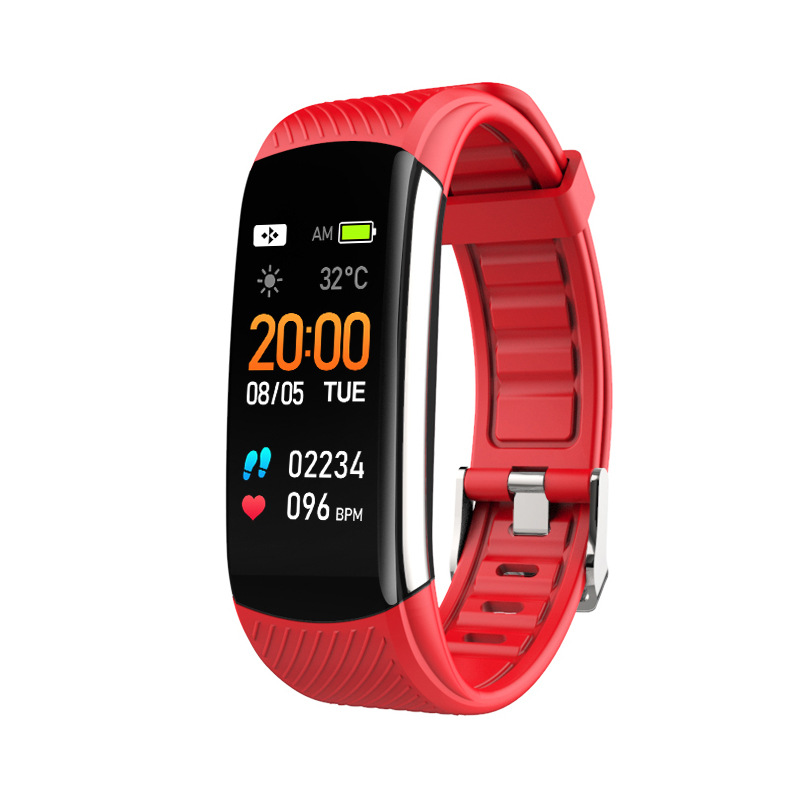 3 nueva pulsera inteligente C6T temperatura, frecuencia cardíaca, presión arterial, oxígeno en sangre, monitoreo del sueño, sincronización de información de salud