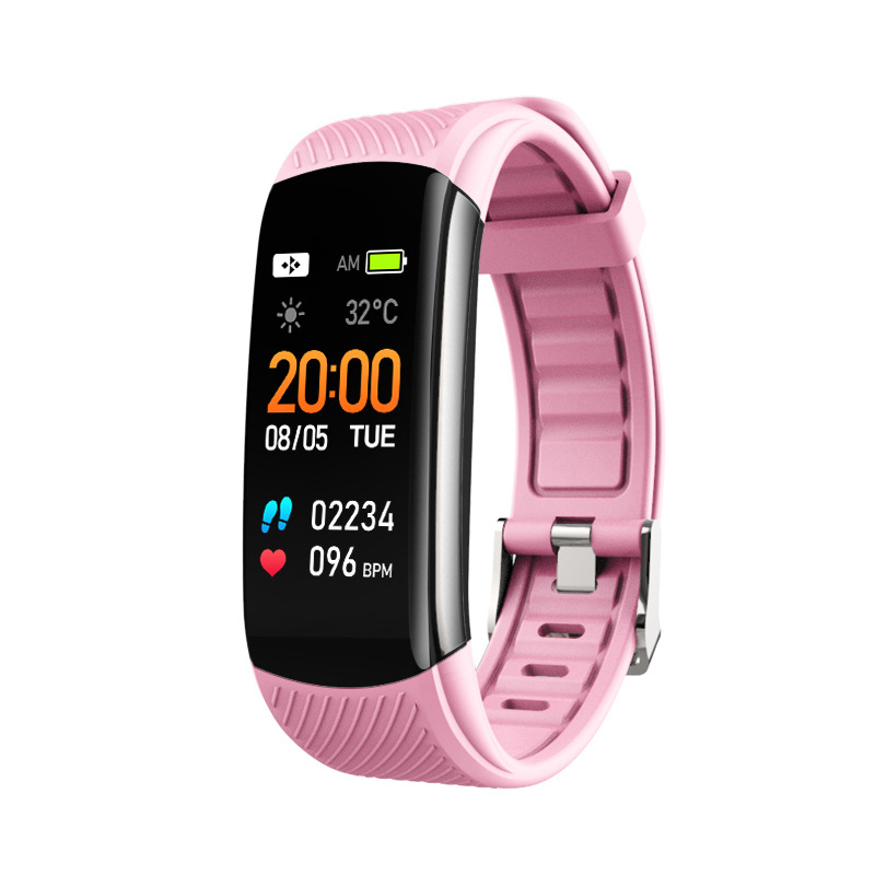 3 nueva pulsera inteligente C6T temperatura, frecuencia cardíaca, presión arterial, oxígeno en sangre, monitoreo del sueño, sincronización de información de salud