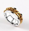 Chain stainless steel, trend ring