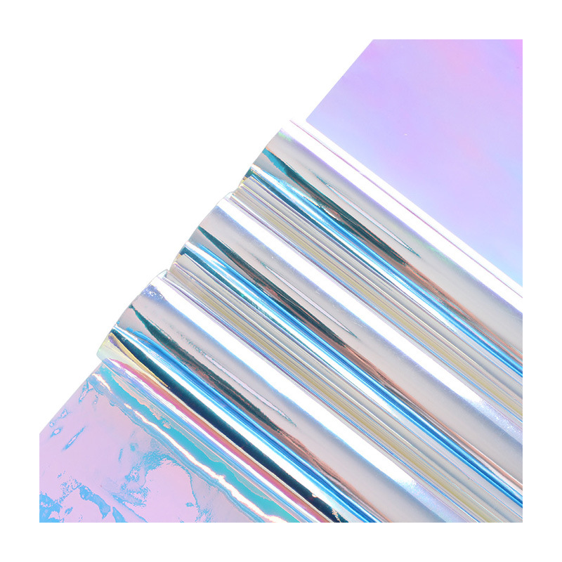 OPP celofán regalo de embalaje de papel de embalaje regalo de flores ramo de película mágica papel de embalaje color Iris papel láser