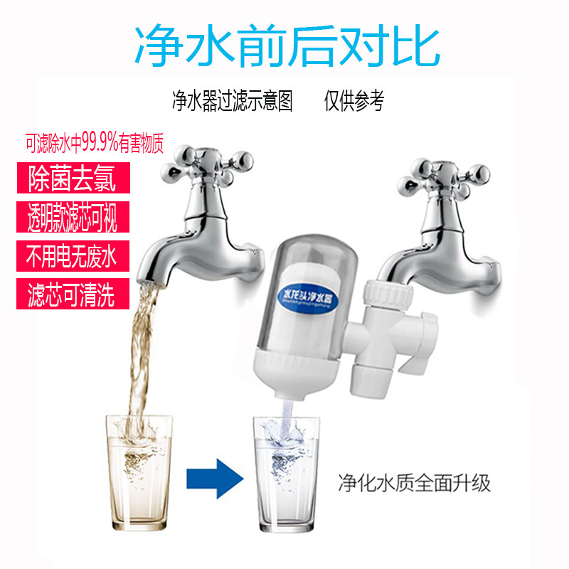 Haoshishenyuan household faucet water purifier kitchen transparent water purification pipe water purifier filter element universal