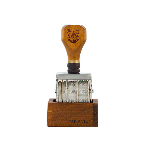 Retro date stamp, special for pocketbook, zakka style imitation postmark effect, wooden stamp, roller stamp