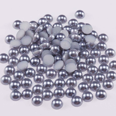 Small package flat bottom semicircle plastic ABS imitation pearl DIY pearl clothing nail art jewelry accessories accessories wholesale (1688 #1753) - dark-gray-2mm-500bag