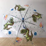 Детский прозрачный зонтик, пластиковый брендовый динозавр, подарок на день рождения