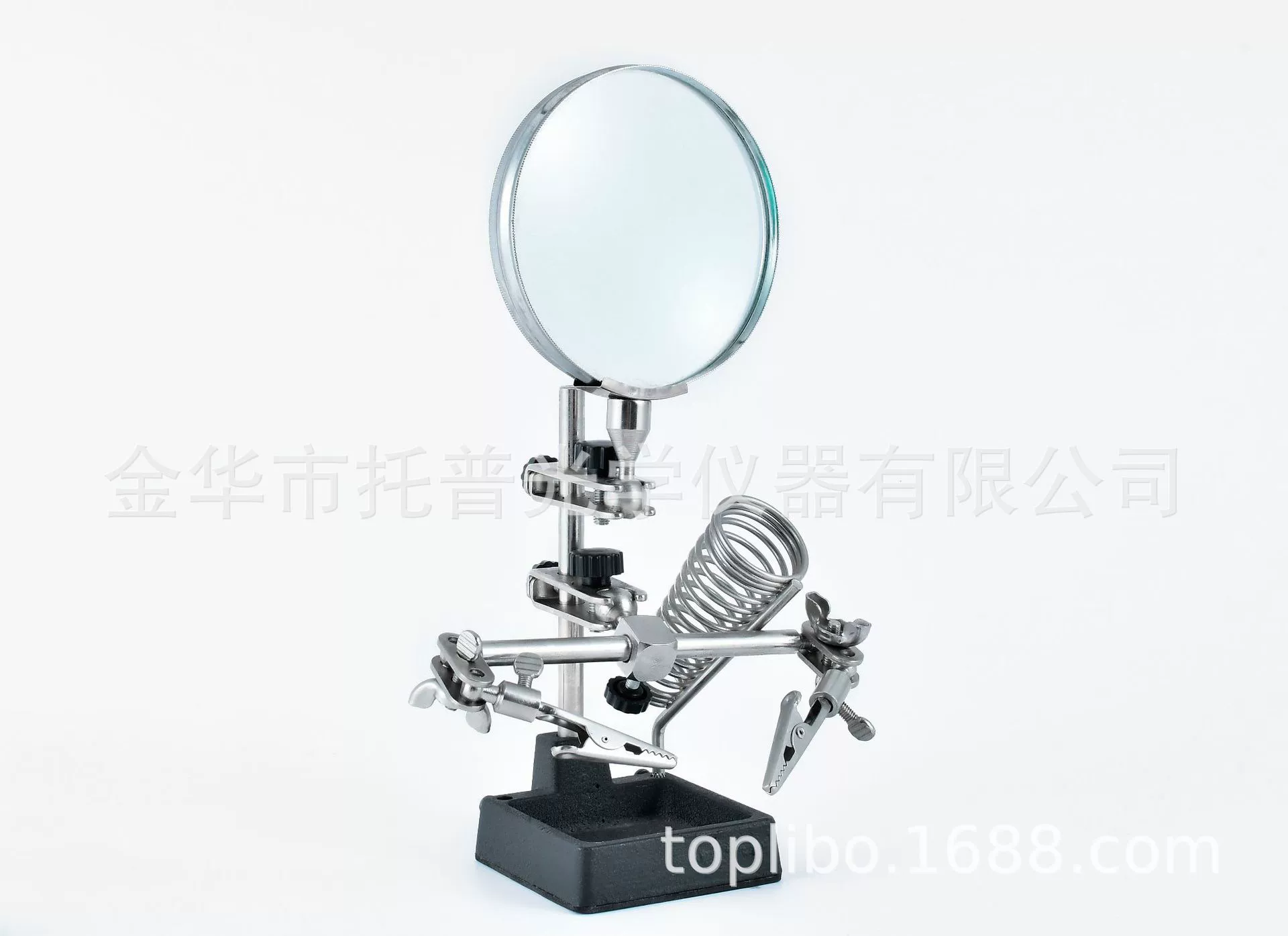 Прямые продажи с фабрики, увеличительное стекло, вспомогательный зажим, увеличительное стекло с пружинной подставкой для паяльника, увеличительное стекло, металлическое увеличительное стекло