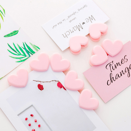 Japanese girl heart love clip decorative photo clip information storage clip sealing clip cute pink decorative small clip