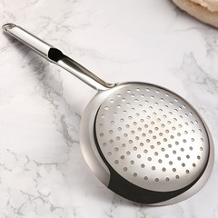 Y Stainless Steel Large Ladle Long Handle Filter Spoon Household Kitchen Noodle Scoop Deep Fry Strainer Large Size Hot Pot Skimmer 