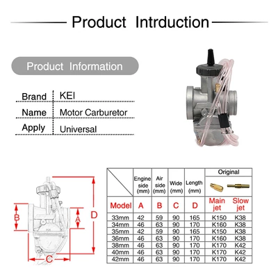 Motorcycle General Parts Pwk33 35 34 36