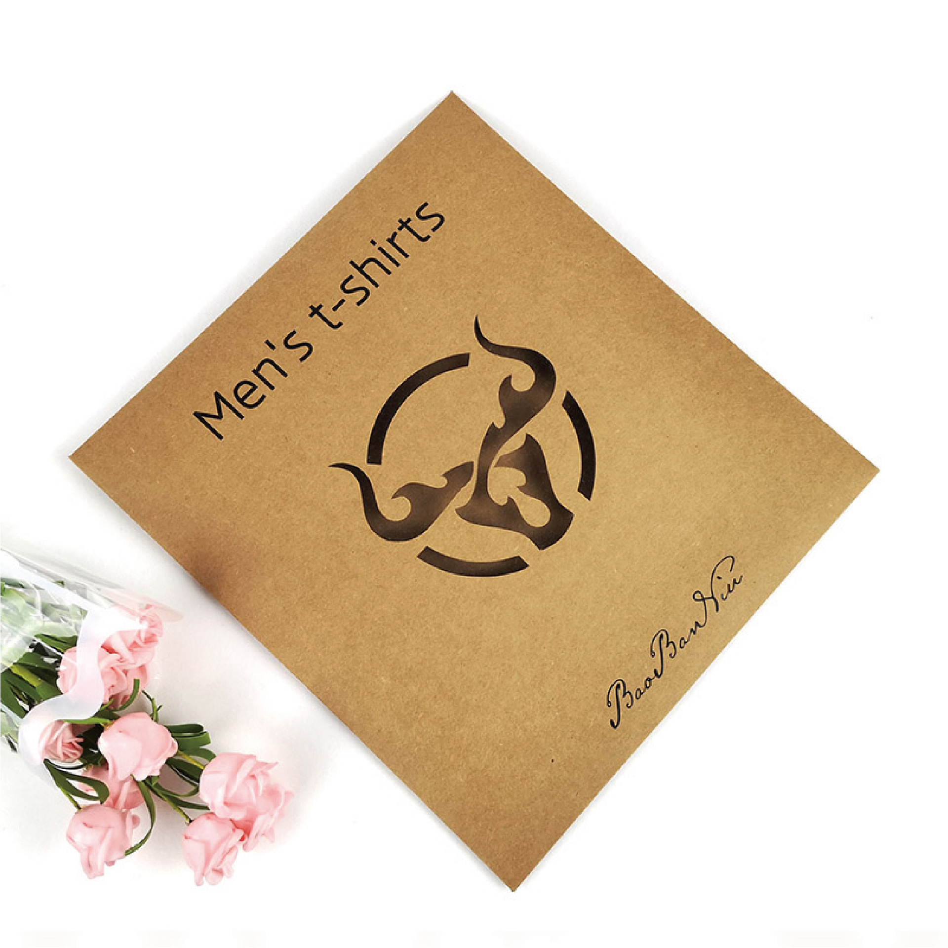 牛皮纸T恤包装盒连裤袜纸盒背心围巾内裤盒现货批发 瑜伽裤纸袋