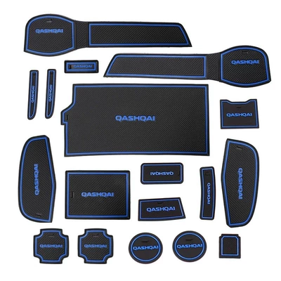 Suitable for 16-22 Nissan Qashqai Anti-slip mat - 19-25-qashqai-blue-18-pieces