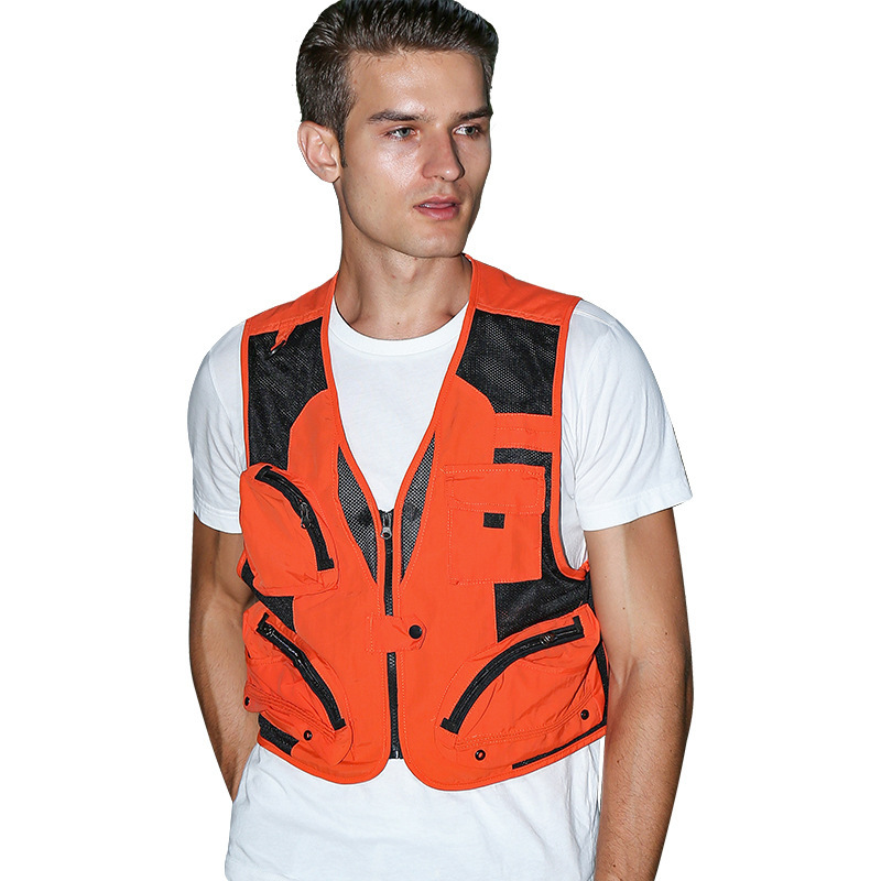 Spring and summer V-neck fishing multi-pocket vest Korean photography vest wedding media vest waistcoat cross-border supply