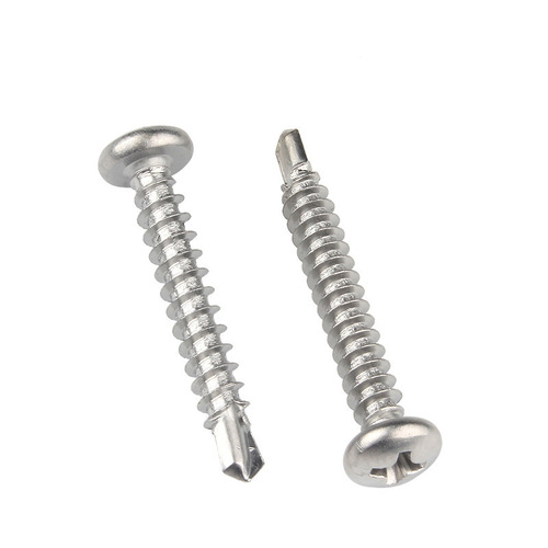 410 stainless steel cross round head drill tail screws M3.5-M6.3 cross pan head dovetail self-tapping self-drilling screws