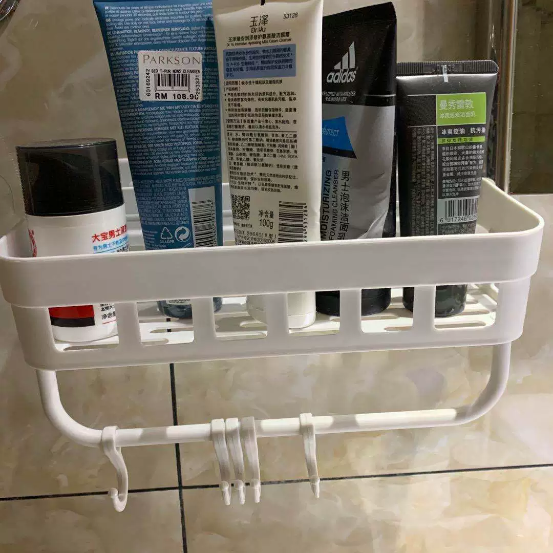 Стеллаж для хранения на кухне без перфорации для ванной комнаты Туалет присоска настенный умывальник для ванной комнаты Стеллаж для хранения пластиковый