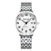 B-558 women's silver shell white surface steel strap