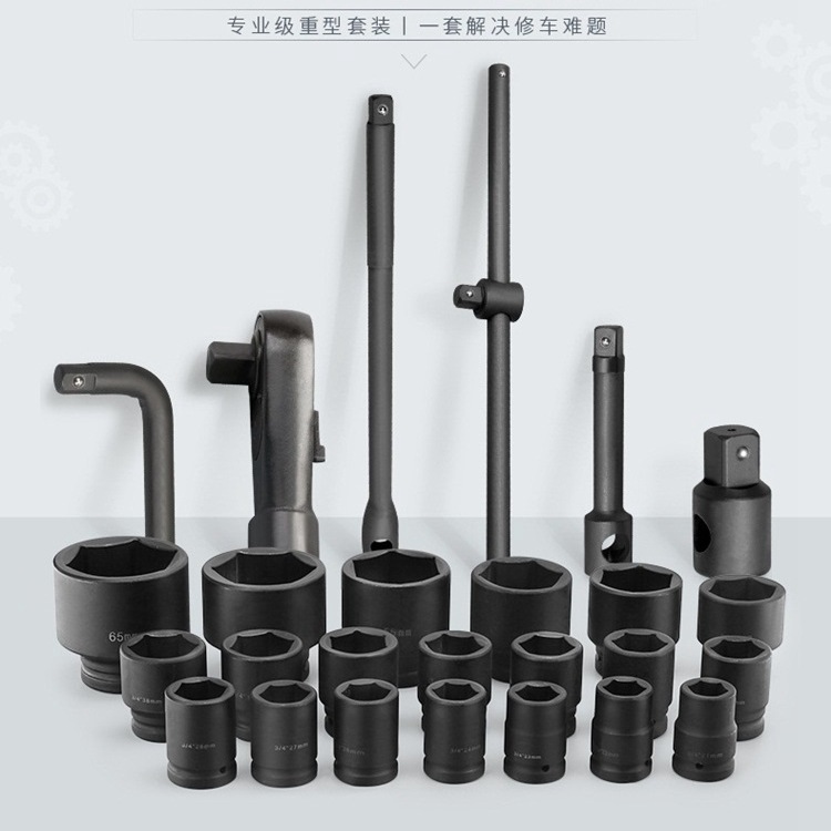 Juego de mangas pesadas de 26 piezas hexagonal de doce flores pullover de camiones pesados llave de coche Protección automática reparación grande de automóviles