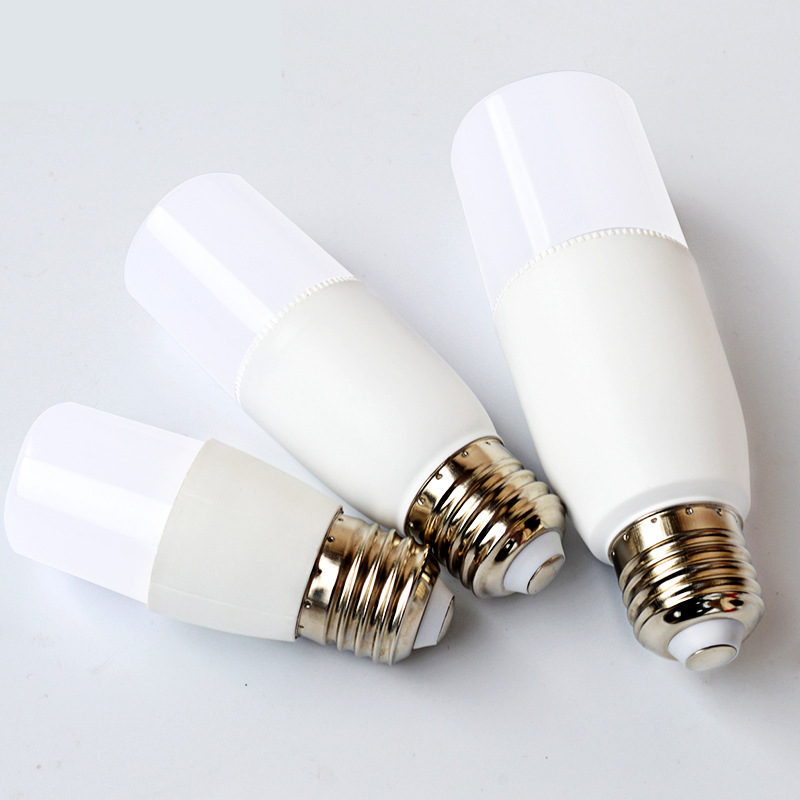 Led Light Bulb Household Energy-Saving Lamp Manufacturer Direct Sales Bald Strong Cylindrical Lamp E27 Screw High-Brightness Energy-Saving Light Bulb Wholesale