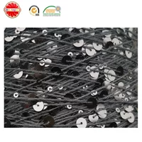 [棉珠片纱 3MM+6MM 大小亮片纱 短间距出口乌克兰手工编织花式纱线]