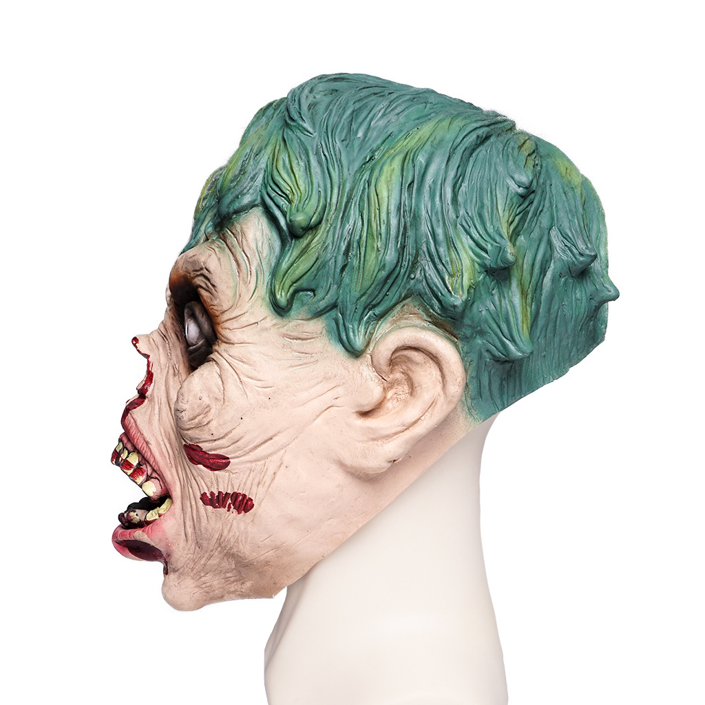 Fabricante en stock máscara de Halloween miedo podrido cara Zombie máscara de látex partido truco embrujado casa accesorios máscara
