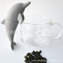 硅胶海牛泡茶器动物海豚茶包漏茶器大象茶叶过滤器模具