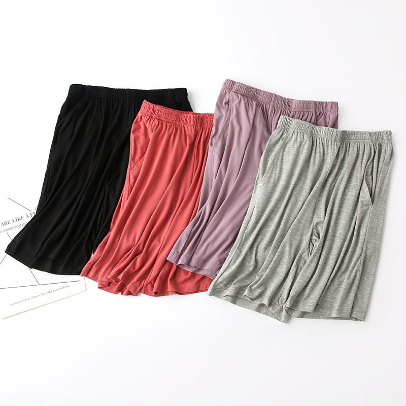 Manufacturer Wholesale New Style Women's Summer Thin Sleep Pants, Single Piece, Five-Point Shorts, Loose Yoga Pants with Pockets, Home Wear Pants Manufacturer Wholesale New Style Women's Summer Thin Sleep Pants, Single Piece, Five-Point Shorts, Loose Yoga Pants with Pockets, Home Wear Pants