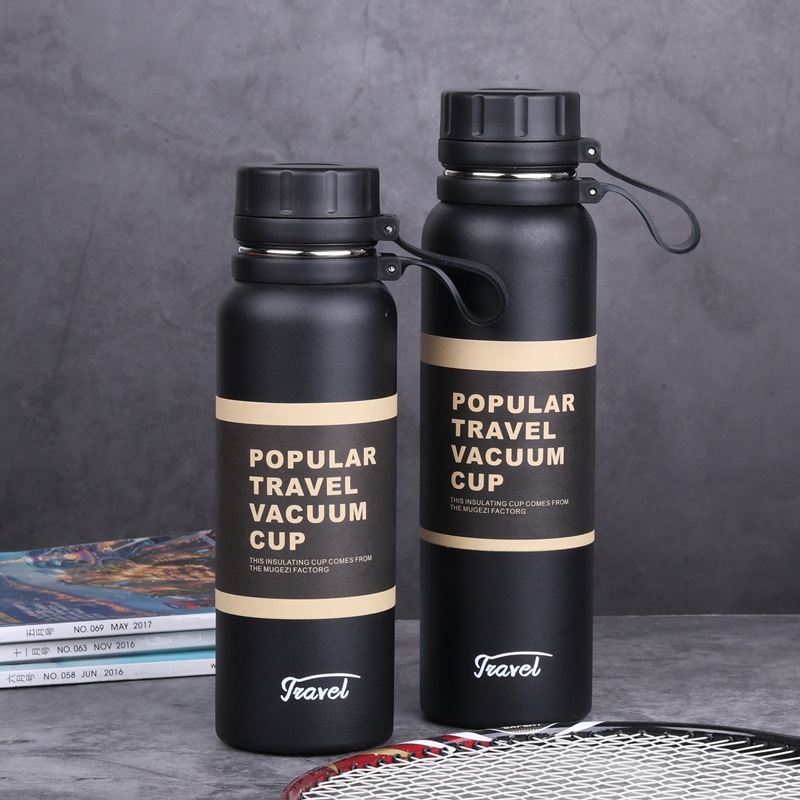 850ml de gran capacidad 304 aerosol termo plástico taza creativa deportes al aire libre Ike acero inoxidable con aislamiento hervidor té red