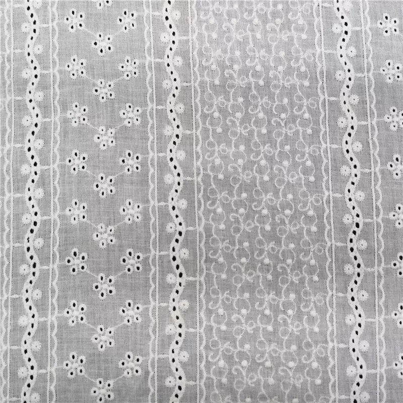 9088全棉绣花布镂空刺绣布料满幅绣花布料女士上衣连衣裙衬衫布料