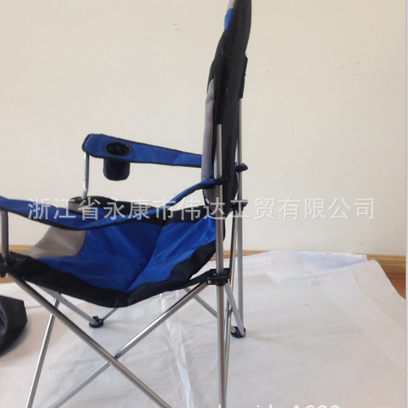 Suministro directo de fábrica engrosada silla plegable con reposabrazos de algodón europeo y americano caliente Silla de playa al aire libre Oficina reclinable de metal
