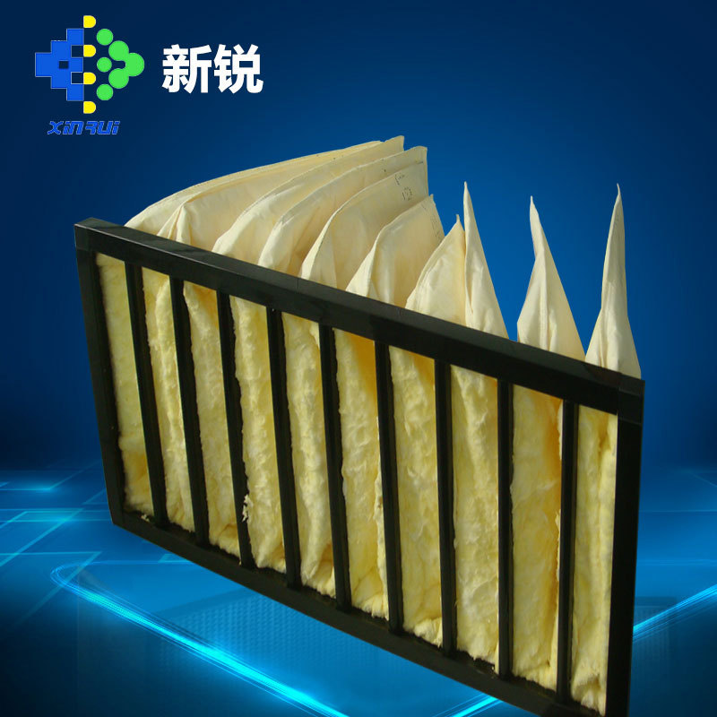 批量 玻璃纤维袋式滤网 高容尘量铝边框空气过滤网