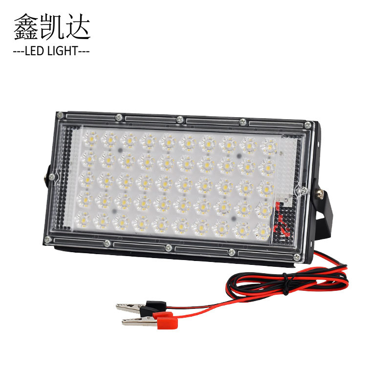 跨境 厂家12V投光灯 LED泛光灯 工地用220V led碘钨灯