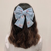 Shiffon hairgrip with bow, hairpin, Japanese hair accessory, floral print, internet celebrity