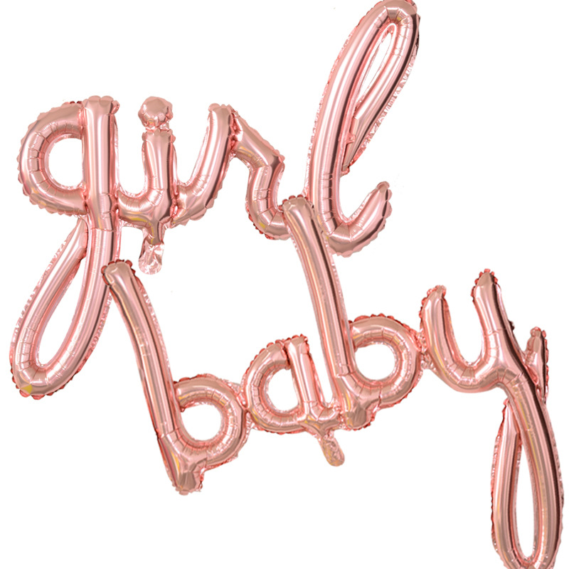 Amor transfronterizo de una pieza en inglés alfabeto globo decoración de fiesta de cumpleaños globo de película de aluminio globo boy girl