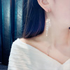 Crystal, fresh long earrings, silver needle with tassels, bright catchy style, simple and elegant design