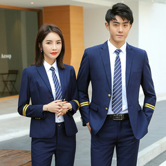 Unisex Professional Aviation College Uniforms, Flight Attendant and Stewardess Suits, High-Speed Rail Attendant Workwear, Direct Sales